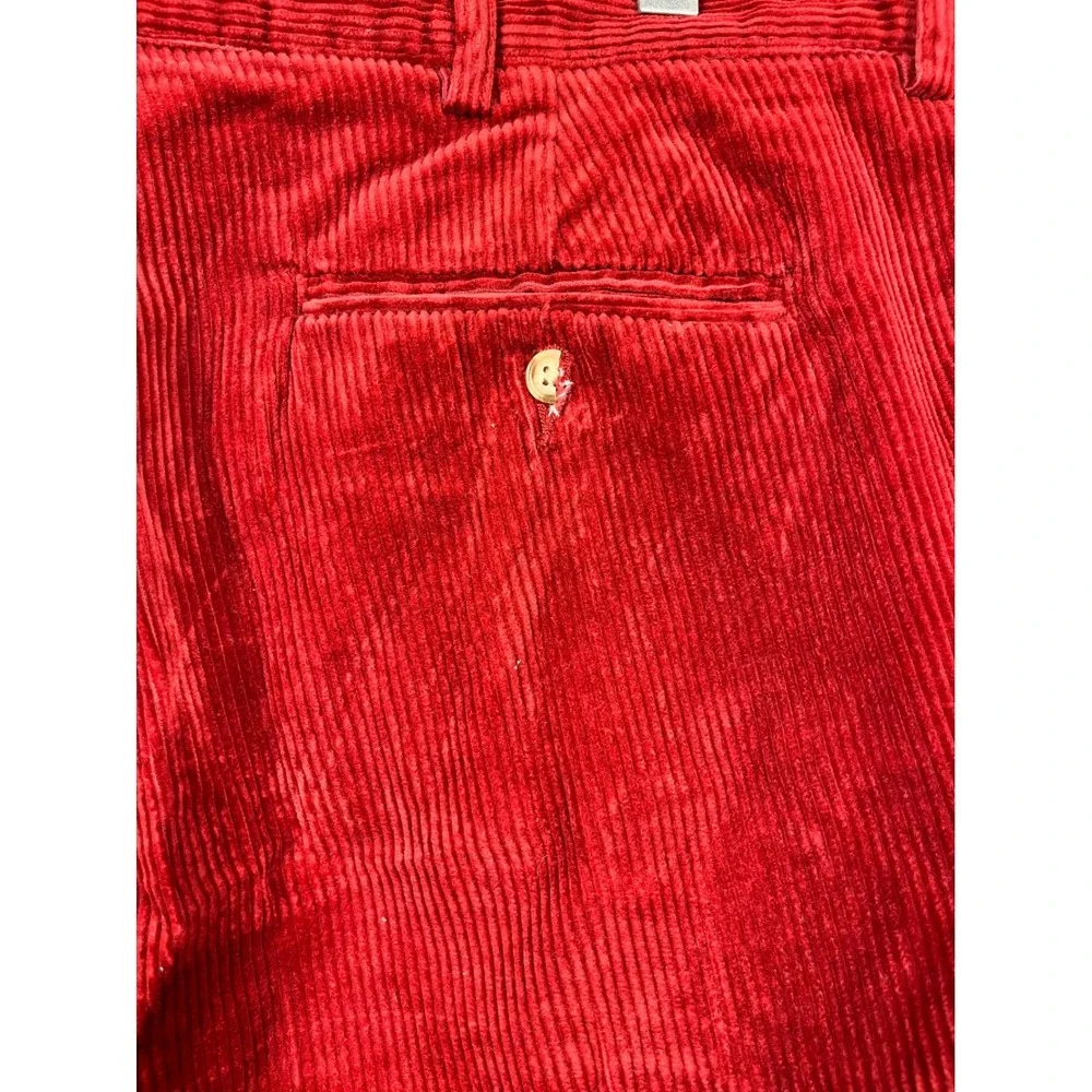 Polo Ralph Lauren Corduroy Pants Mens 38x30 Red Straight Leg Trousers